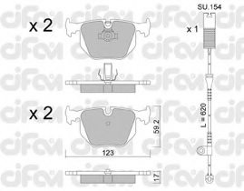 CIFAM 822-560-1K Brake Pad Set, disc brake